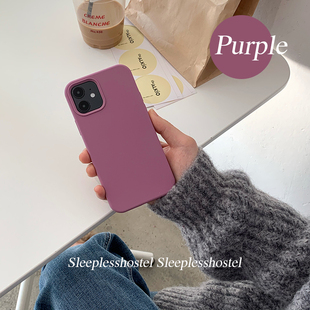 失眠招待所_ins风温柔紫葡萄液态硅胶磁吸适用iphone14苹果15promax手机壳13