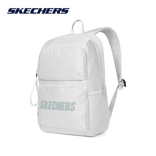 Skechers斯凯奇双肩包男女旅行大容量月亮灰大学生书包高中生背包